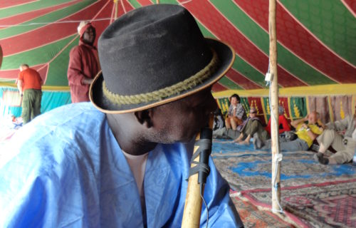 Malian musician at Festival in the Desert